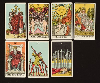 Kaarten uit een tarotset, c.1809 door English School