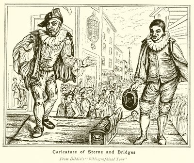 Karikatuur van Sterne en Bridges door English School