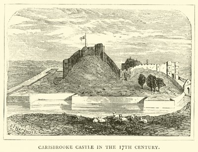 Carisbrooke Castle in de 17e eeuw door English School