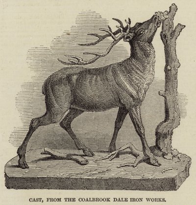 Gietwerk, van de Coalbrook Dale IJzerwerken (gravure) door English School