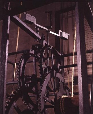 Kathedraalklok gemaakt voor de toren in de Kathedraal van Salisbury door English School