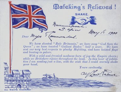 Viering van de Bevrijding van Mafeking, Zuid-Afrika, Boerenoorlog door English School