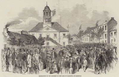 Viering van de meerderjarigheid van de Graaf van Dalkeith, in Sanquhar door English School