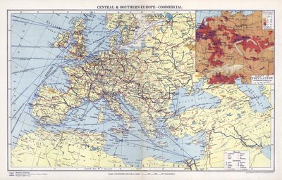 Centraal- en Zuid-Europa, commercieel (kleur litho) door English School