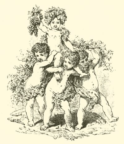 Champagne, Allegorische Figuren door English School