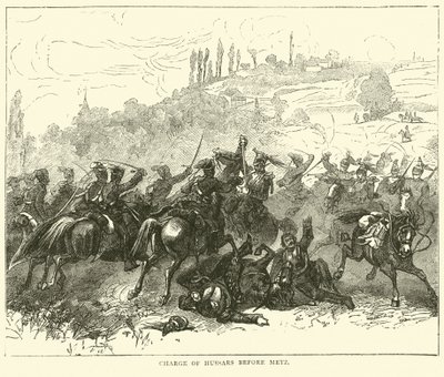 Aanval van huzaren voor Metz, oktober 1870 door English School