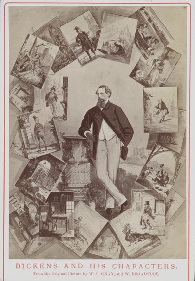 Charles Dickens en Zijn Personages, van het originele schilderij door W O Gray en W Broadfoot door English School