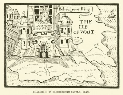 Karel I in Carisbrooke Castle door English School