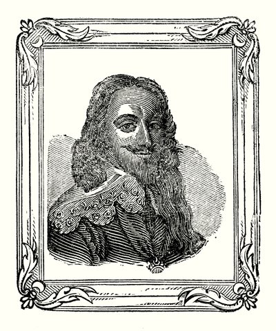 Charles I werd geboren in 1600, gekroond in 1625 en onthoofd in 1649 door English School