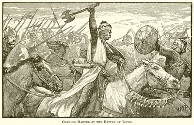 Karel Martel bij de Slag van Tours door English School