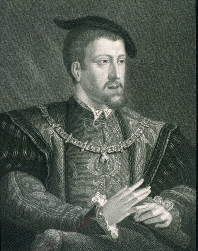 Karel V (1500-58) Heilige Roomse Keizer en Koning van Spanje, uit 