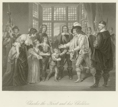 Karel de Eerste met zijn kinderen door English School