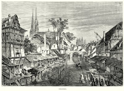 Chartres (gravure) door English School