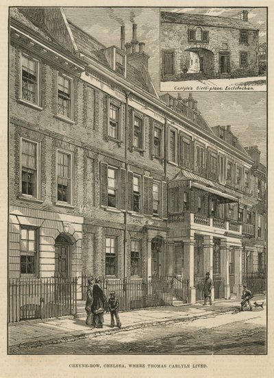 Cheyne Row waar Thomas Carlyle ooit woonde door English School