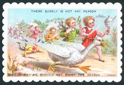 Kinderen die een gans achterna zitten! door English School