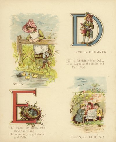 Kindernamen: Dick de Drummer, Dolly, Ellen, Edmund door English School