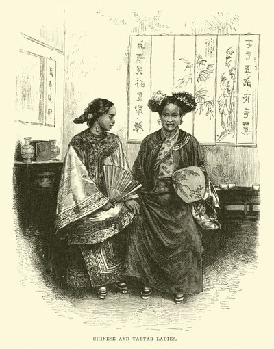 Chinese en Tartaarse Dames door English School