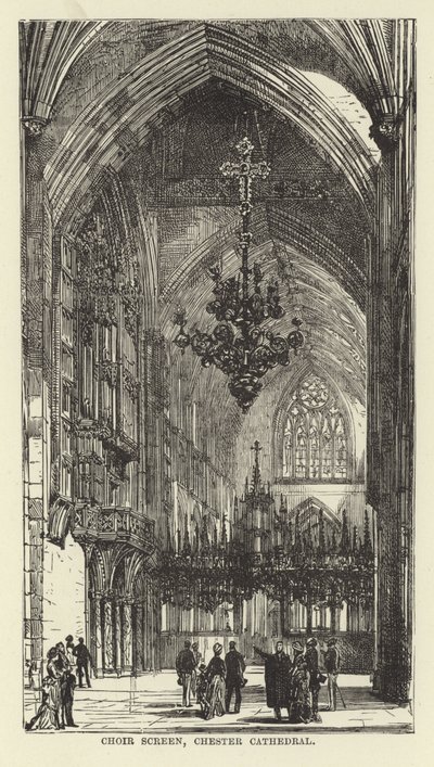 Koorscherm, Chester Kathedraal door English School