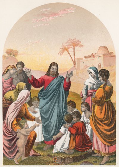 Christus zegent kleine kinderen door English School