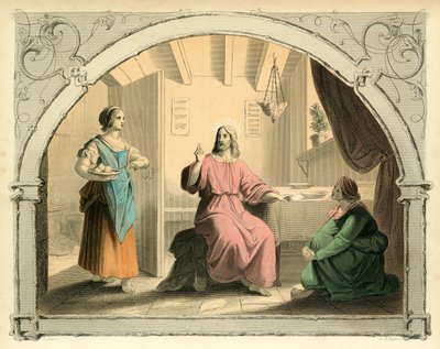 Christus, Martha en Maria door English School