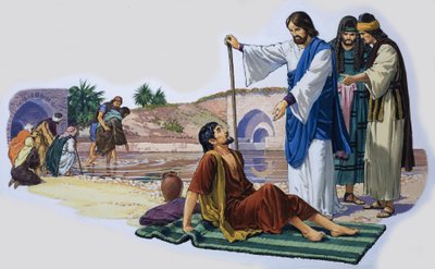 Christus geneest de lamme door English School