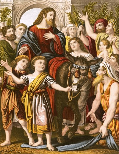 Christus rijdt Jeruzalem binnen door English School