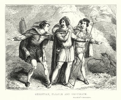 Christelijk, buigzaam en koppig (gravure) door English School