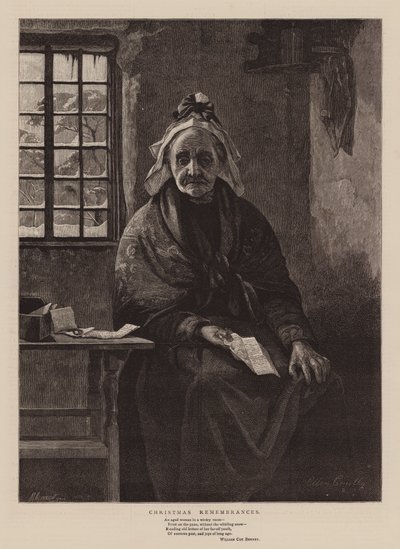 Kerstherinneringen (gravure) door English School