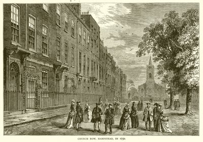 Church Row, Hampstead, in 1750 door English School