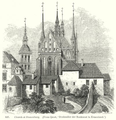 Kerk in Frauenburg (gravure) door English School