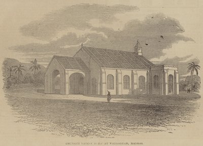 Kerk onlangs gebouwd in Vizianagram, Madras door English School