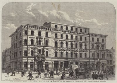 Stadsverbeteringen, het nieuwe magazijn van Messers Thomas Tapling, Beall, en Company, en de ingang naar Haberdashers