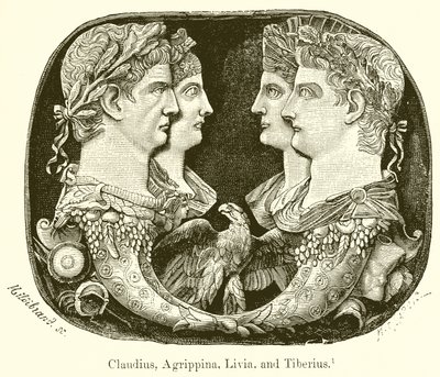 Claudius, Agrippina, Livia en Tiberius door English School