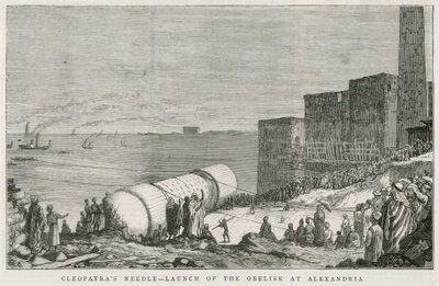 Cleopatras Naald, lancering van de obelisk in Alexandrië door English School