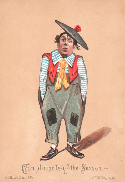 Clown, kerstkaart door English School