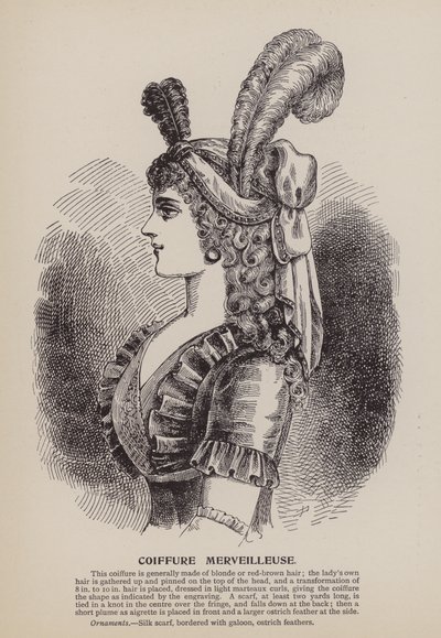 Coiffure Merveilleuse (gravure) door English School