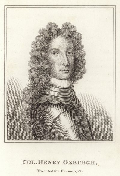 Kolonel Henry Oxburgh, Geëxecuteerd voor Verraad, 1716 door English School