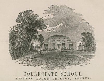 Collegiale School, Brixton Lodge, Brixton, Surrey door English School