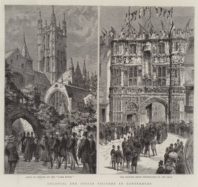 Koloniale en Indiase bezoekers in Canterbury door English School
