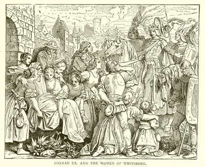 Conrad III en de vrouwen van Weinsberg door English School