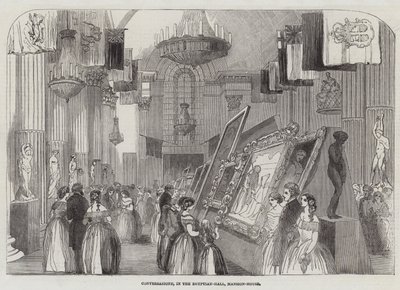 Conversatie, in de Egyptische Hal, Mansion House door English School