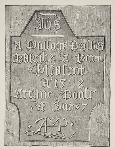 Kopie van een houtsnede door Arthur Poole op de muur van zijn gevangeniscel in de Tower, 1568 door English School