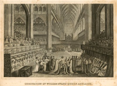 Kroning van Koning Willem IV en Koningin Adelaide door English School