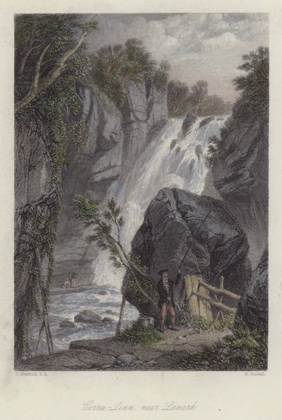 Corra Linn, nabij Lanark, Schotland door English School