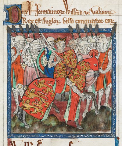 Willem de Veroveraar rijdt met zijn soldaten, 