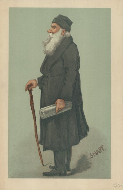 Graaf Lyof Nikolaivitch Tolstoi, 24 oktober 1901, Vanity Fair cartoon door English School