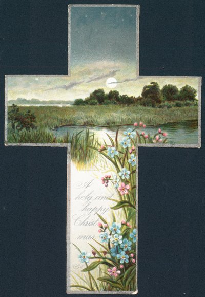 Plattelandsscène in kruis door English School