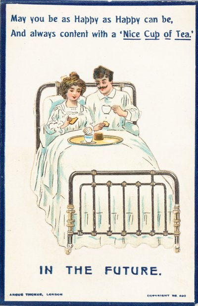 Koppel drinkt thee in bed door English School