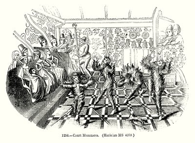 Court Mummers (gravure) door English School