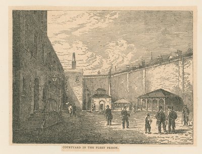 Binnenplaats in de Fleet Prison door English School